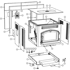Page B Diagram and Parts List for  US Stove Company Furnace